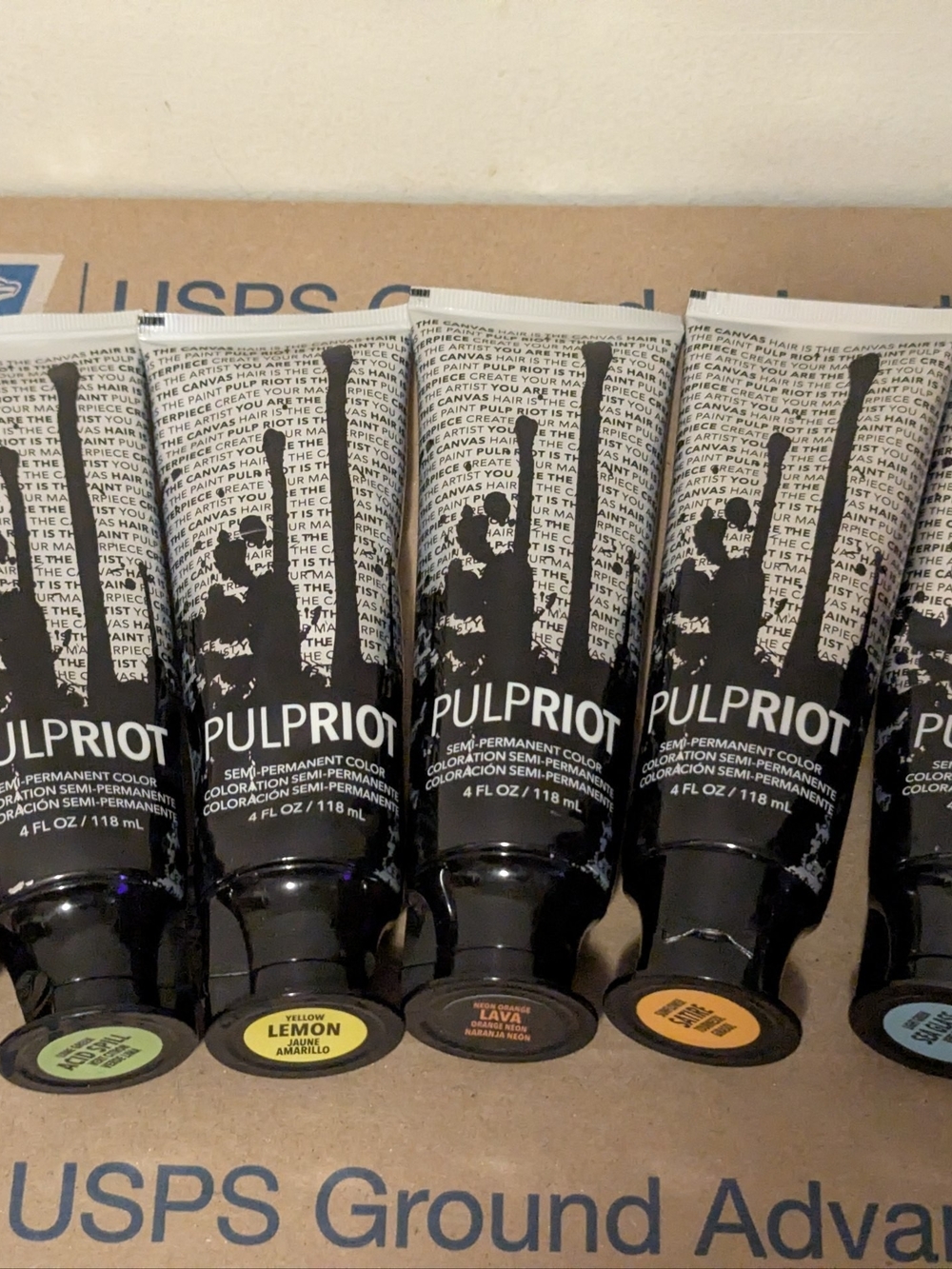 Lot of 6 Pulp Riot Semi-Permanent Hair Color